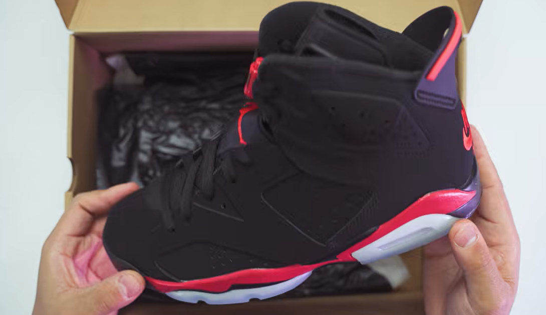 Air Jordan 6 Reverse Infrared: The Legendary Sample Finally Becomes Reality 3 the Air Jordan 6 Retro Reverse Infrared Salesman Shoe Review
